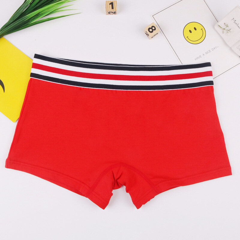 LES Neutral Underwear Cotton Panties Tomboy Red Underwear Boxer Women's Briefs Underwear Cotton