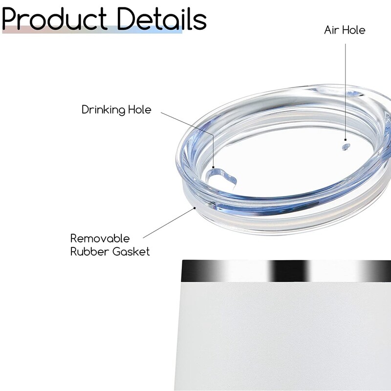 12Oz/4 PACK Stainless Steel Wine Tumbler Glasses with Lid, Double Wall