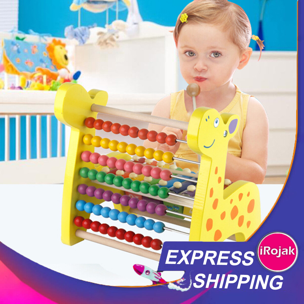 [iRojak] Wooden Giraffe Xylophone Hand Knock Piano Keyboard Toys ...