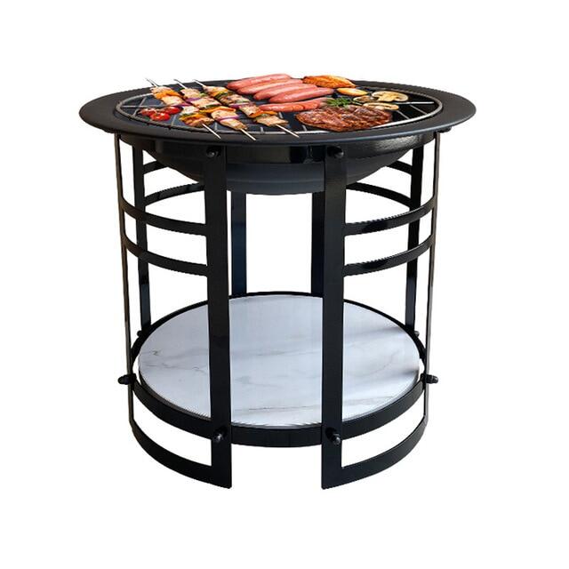 Outdoor Barbecue Stove Charcoal Grill Table Balcony Courtyard Home