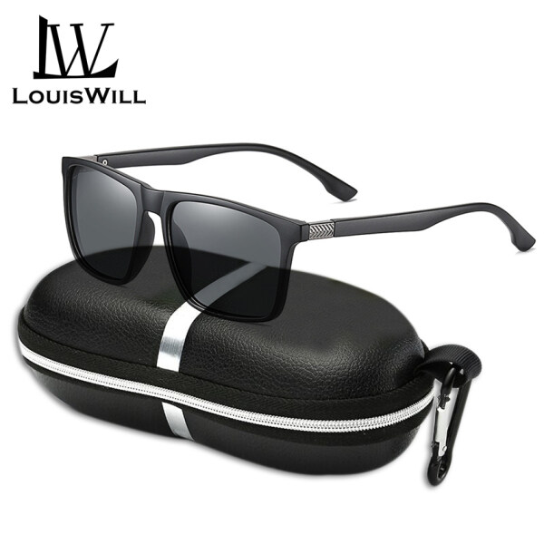 Giá bán LouisWill Men Sunglasses Polarized Classical Fashion Glasses UV400 TAC Lens Sunglasses Outdoor Activities Sports Sunglasses Driving Fishing Racing Eyewear Non-slip TR Temples Sun Glasses