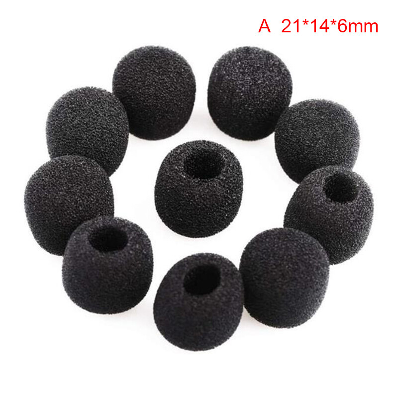 LLENG 10Pcs Mini Microphone Cover Headset Replacement Foam Mic Cover Windshield