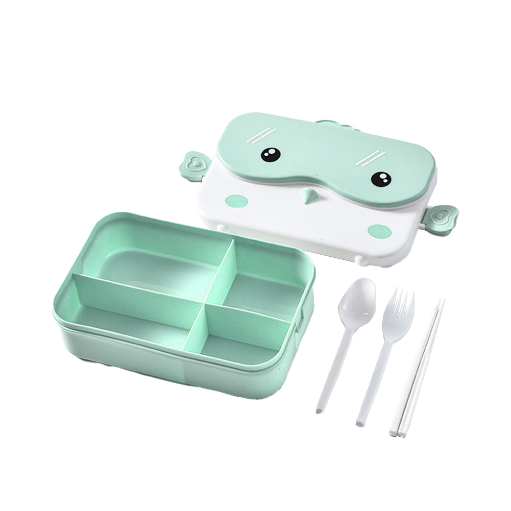 Hộp cơm bento hoạt hình dễ thương hộp cơm bento cho trẻ em đi học hộp cơm trưa cách nhiệt chống rò rỉ hình chữ nhật