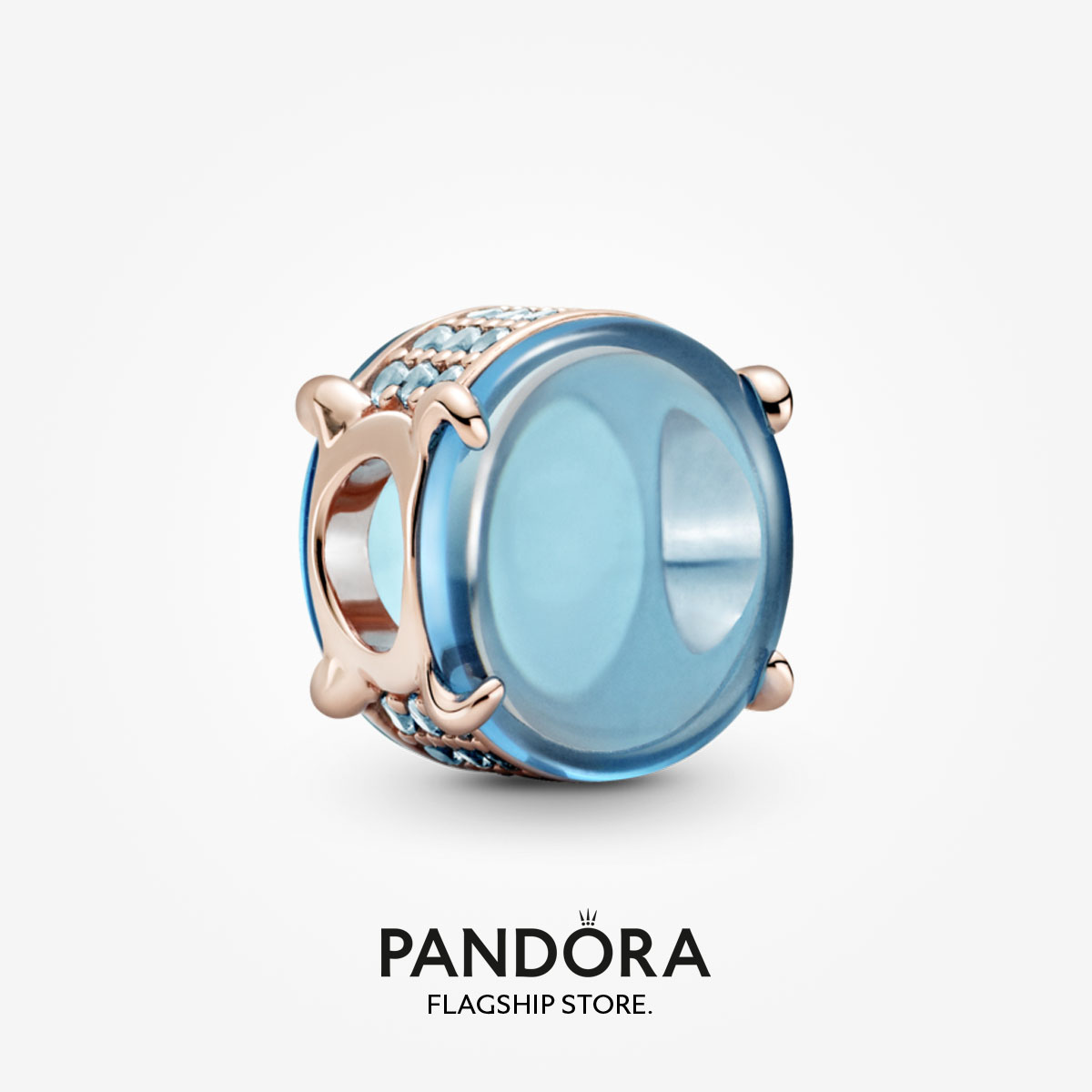 2022 New Origianl Pandoras Blue Oval Cabochon Charm