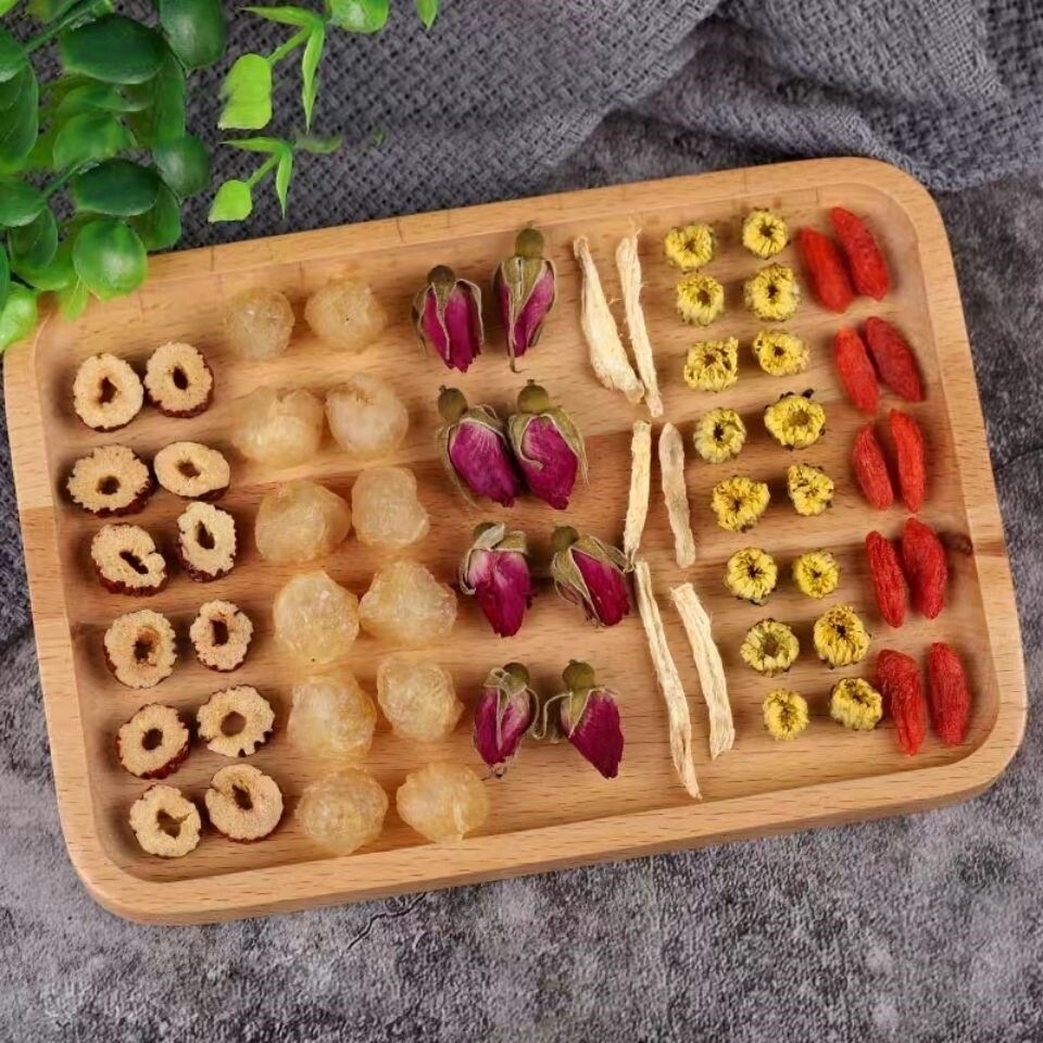 Thịt Nhãn Wolfberry Gừng Vụn Hoa Cúc Hoa Hồng Và Chà Là Đỏ