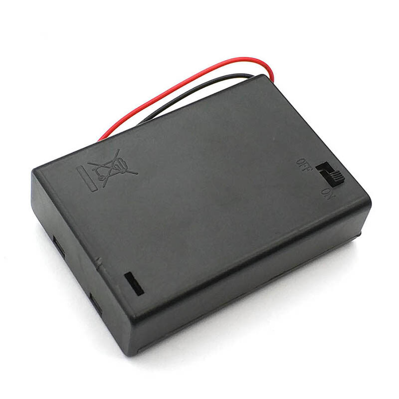 1PCS AA Battery Holder Box Case with Holder Box Case Switch DIY 3 Slot AA Battery