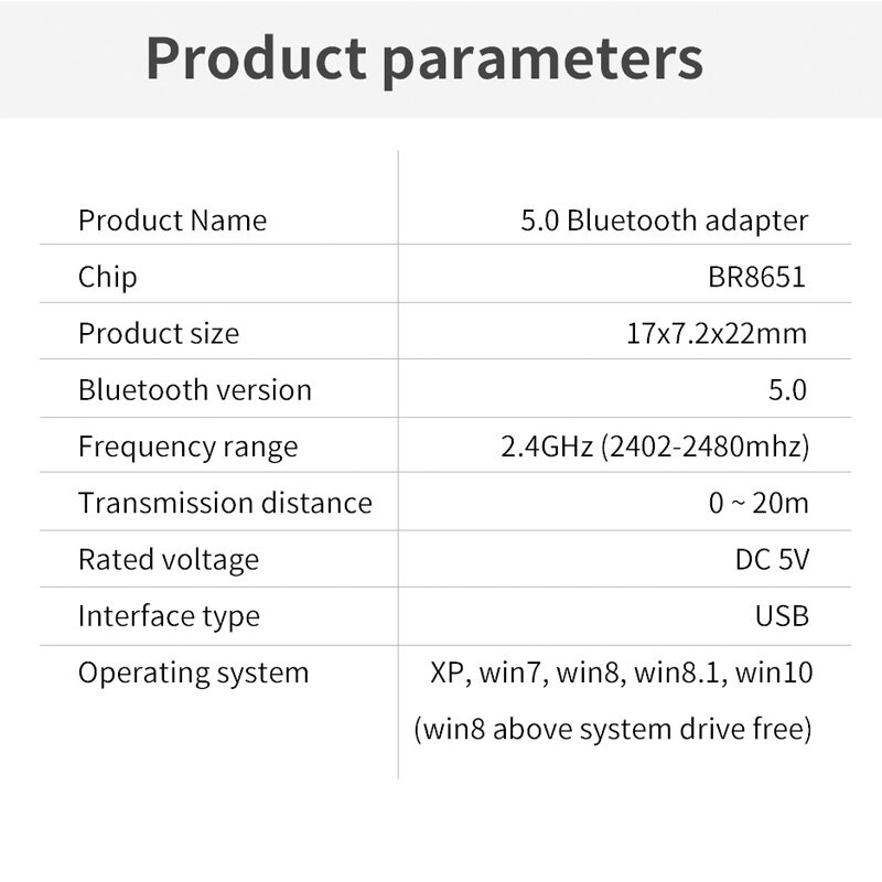 FONKEN Bộ Chuyển Đổi Bộ Thu Phát Bluetooth Không Cần Trình Điều Khiển Mới Bộ Chuyển Đổi WIFI Hai Trong Một 5.0 Tai Nghe Bàn Phím Bộ Chuyển Đổi Bluetooth Không Dây USB Cho Máy Tính Để Bàn, Hỗ Trợ Kết Nối Đồng Thời Của Nhiều Thiết Bị, Tương Thích
