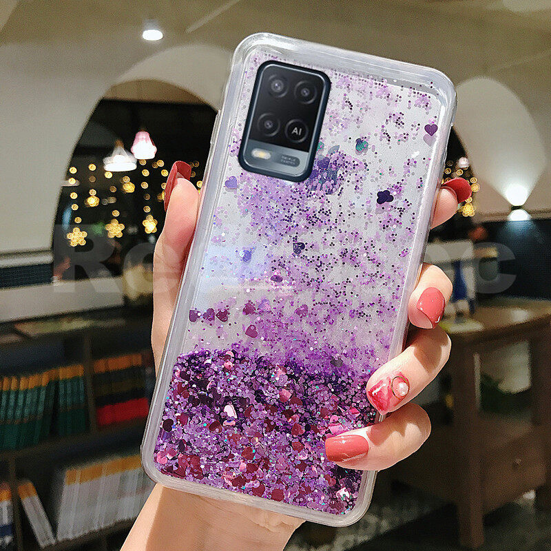 Liquid Glitter Oppo A5 2021 Glitter Cover Case For OPPO A54 4G