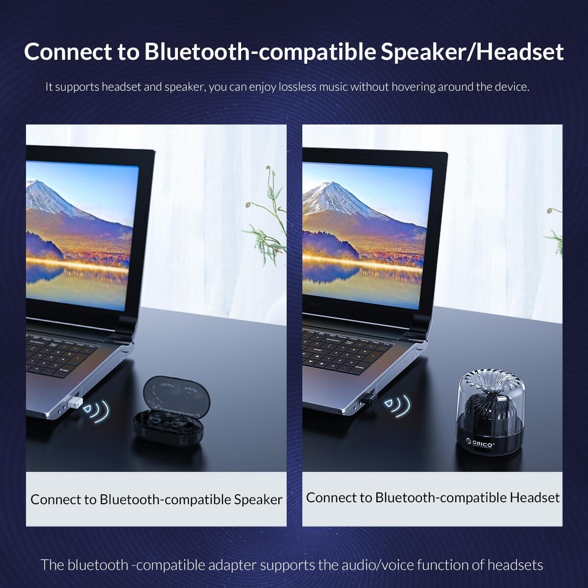 ORICO USB Bluetooth 5.0 Bộ Chuyển Đổi Thiết Bị Ngoại Vi Chuột Không Dây Mini Bộ Phát Nhạc Thiết Bị Thu Nhận Âm Thanh Cho Loa Máy Tính Chuột Máy Tính Xách Tay
