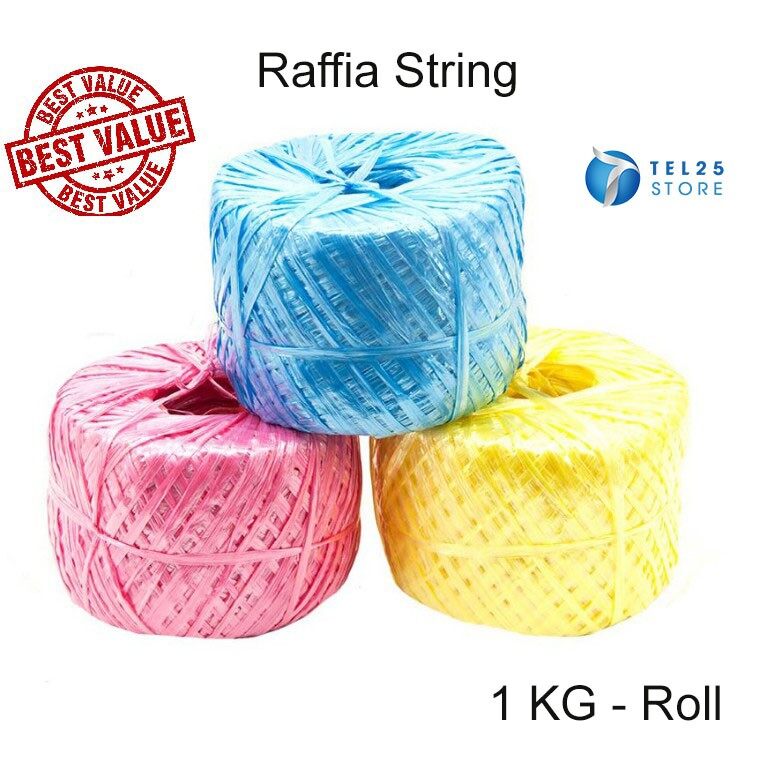 [ 1 UNIT ] 1 Kg / 250g Thick Plastic Raffia String / Rope / Tali Rafia