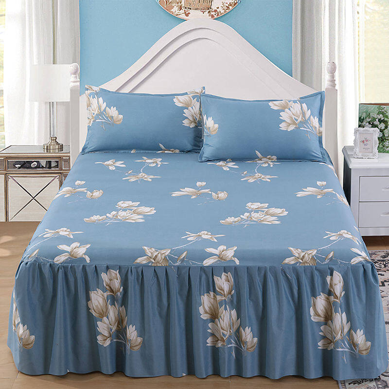 1pc Bed cover Thick bed skirt with pillowcase Non-slip bedspread luxury bedspreads bed spread bed skirt king size