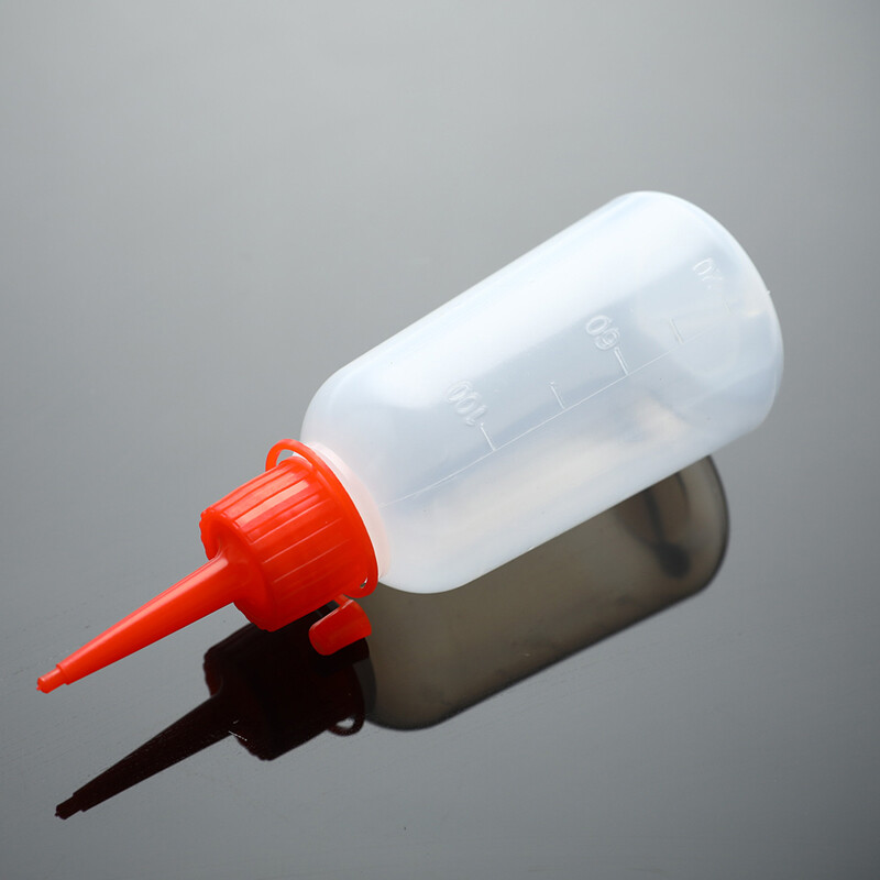 Ministar 100ml Plastic Clear Tip Applicator Bottle Plastic Squeeze Bottle With Tip Cap
