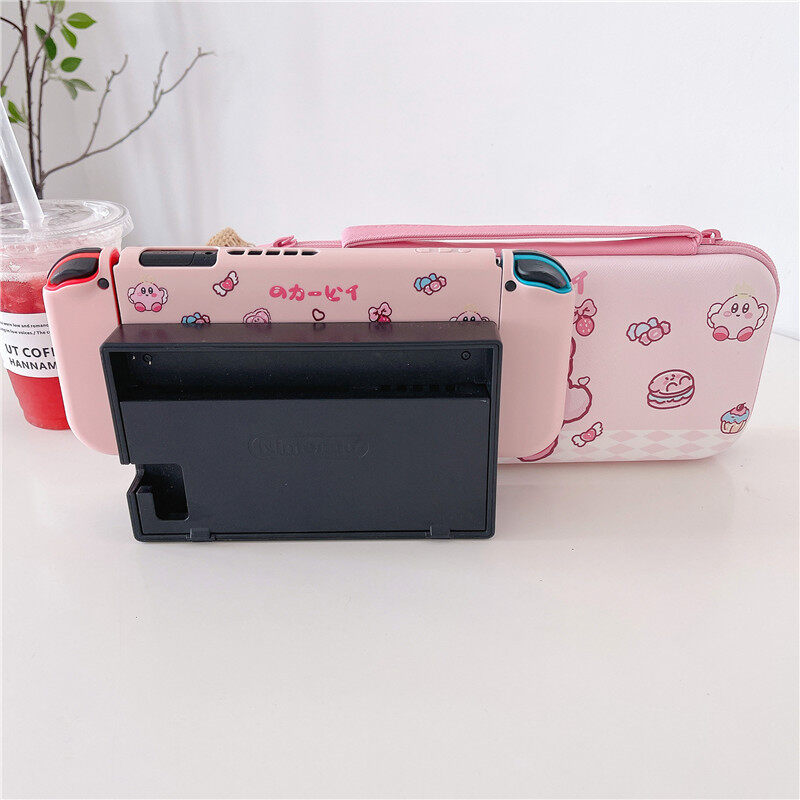 Nintendo Switch/Switch OLED Case Soft Pink TPU Protective Case Cover Cartoon Anti-Scratch Casing Nintendo Switch/Switch OLED Case