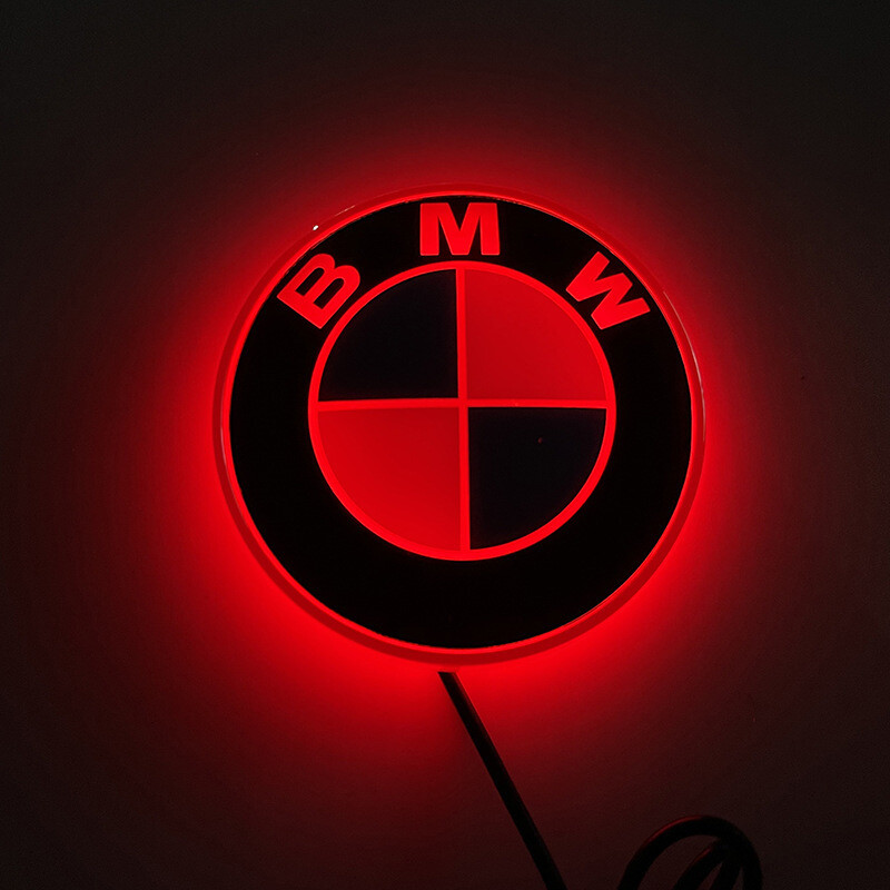 Led bmw logo modified car logo badge emblems led light logo for bmw x1 x3 x5 x6 3-series 5-series m2 m4