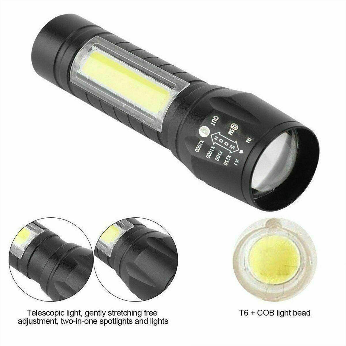 [Songful] Đèn pin USB COB LED T6 di động