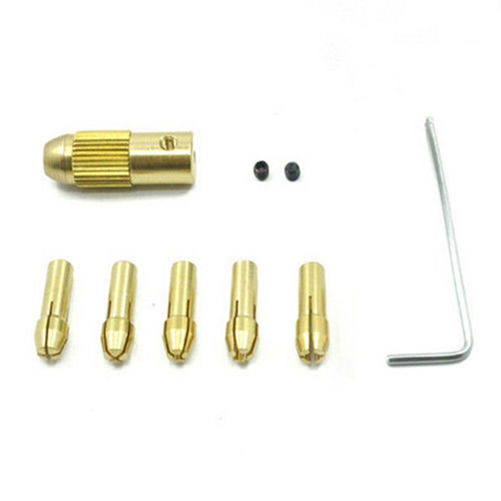 Unnicoco 8Pcs 0.5-3mm Electric Drill Bit Kit Collet Mini Twist Drill Tool Chuck Set