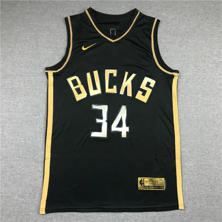black and gold giannis jersey