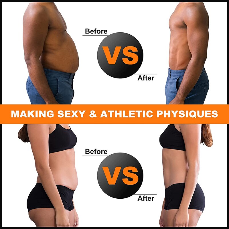EMS Muscle Stimulation Belt Electric Abdominal Trainer Exerciser Toning ...