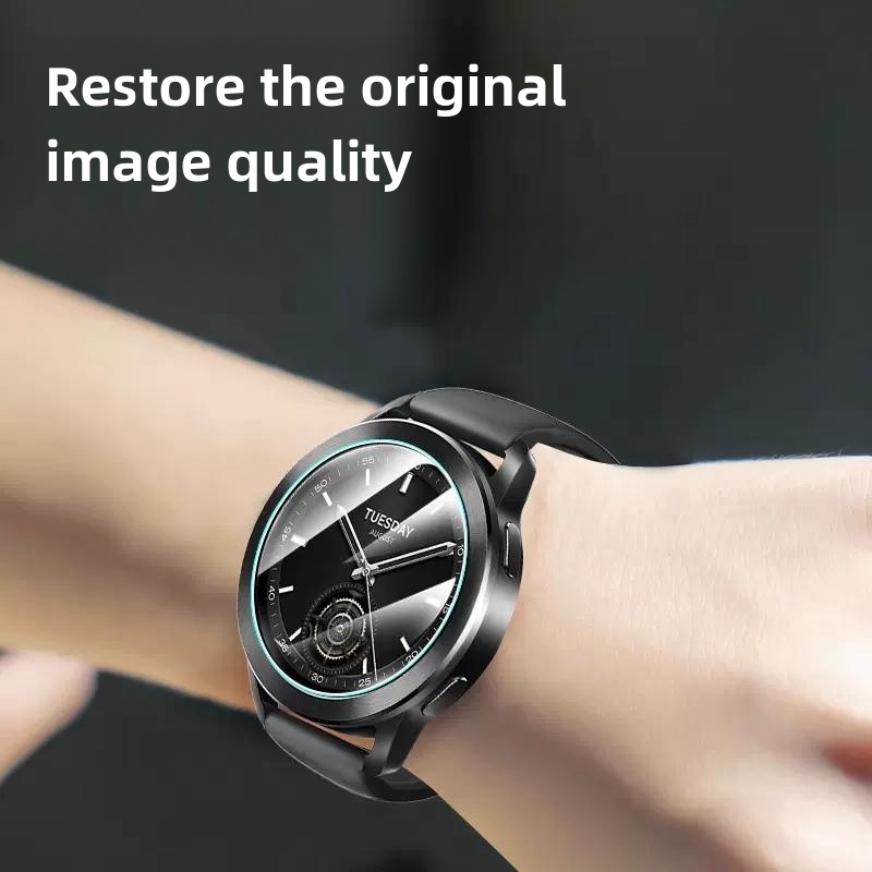 2 cái kính cường lực cho Xiaomi đồng hồ S3 HD trong suốt bao phủ toàn màn hình bảo vệ cho Xiaomi Xiaomi đồng hồ S3