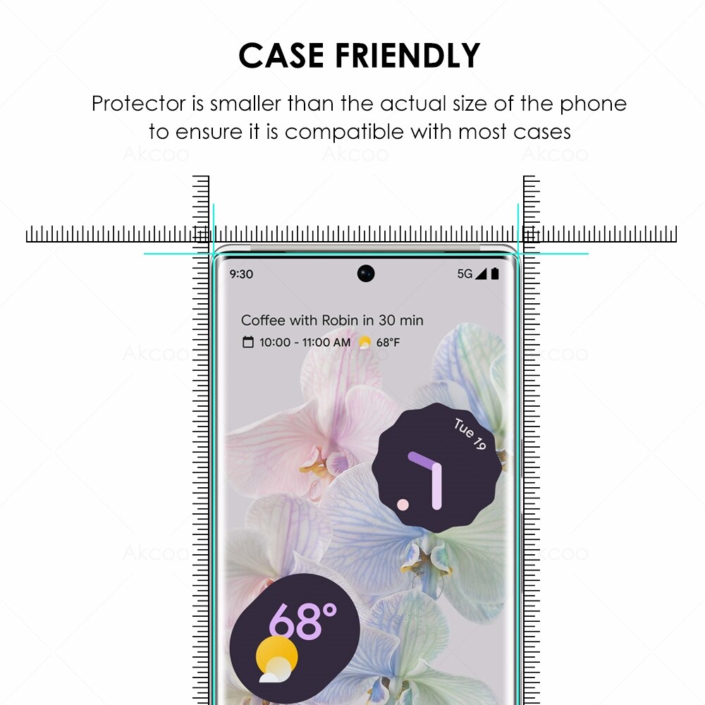 [HOT W] Pixel 6 Pro Screen Protector UV liquid tempered glass full adhesive for Google Pixel 6 Pro 5G Glass film fingerprint unlock
