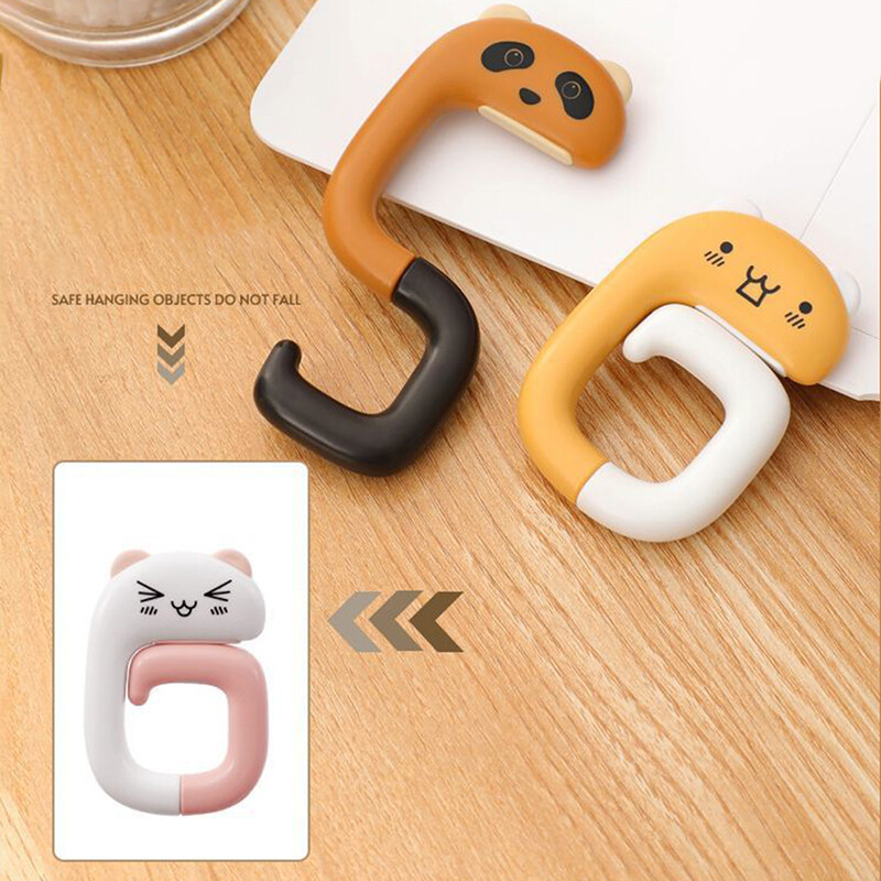 Foldable Hook Non-Stick Seamless Table Hook Backpack Hook For Outdoor Hook Cartoon