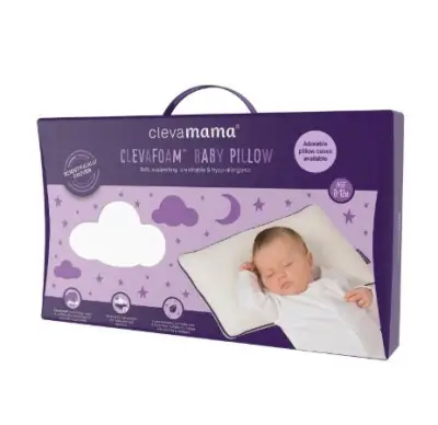 CLEVAMAMA CLEVAFOAM BABY PILLOW AND BABY PILLOW REPLACEMENT COVER