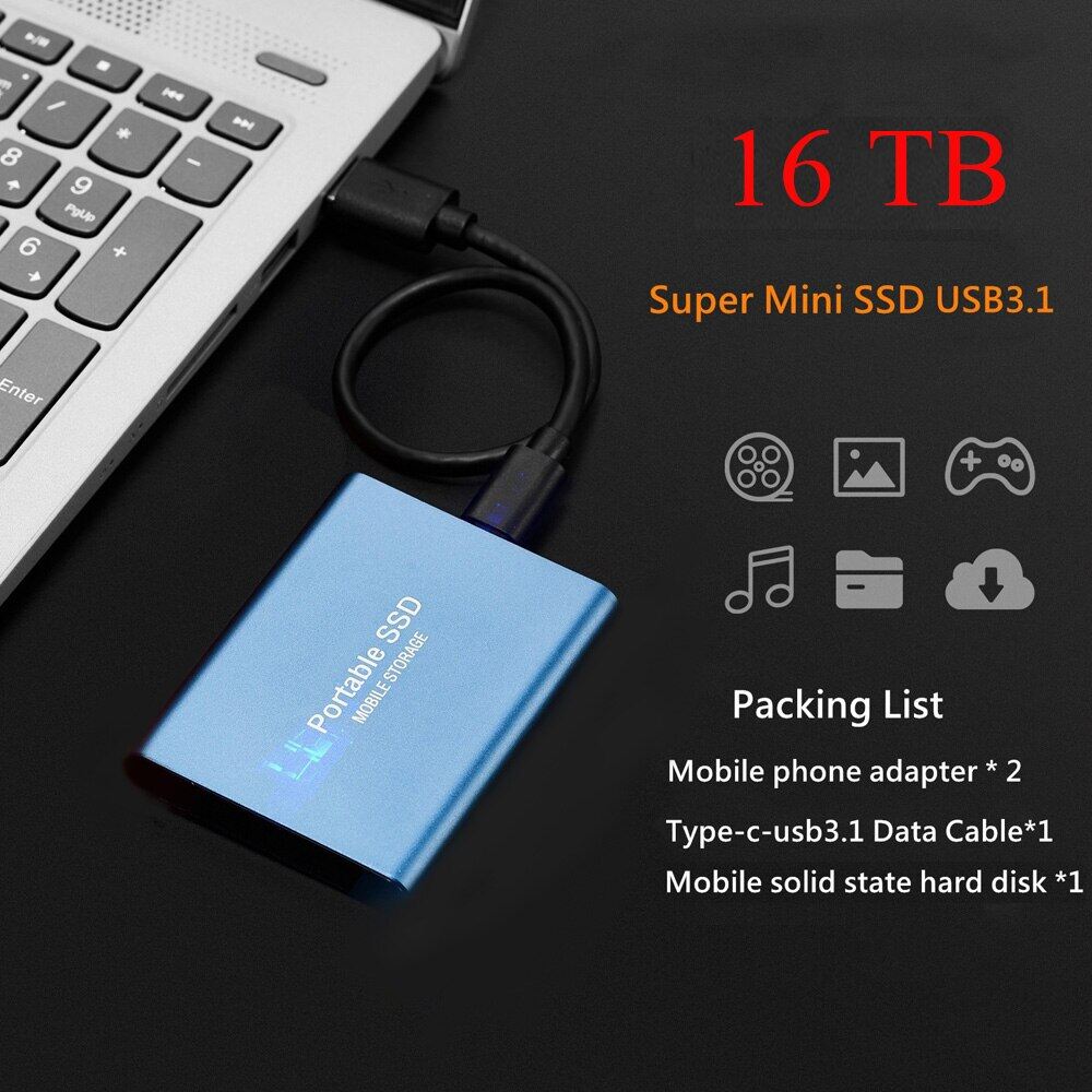 Portable SSD External Hard Drive 1TB USB 3.0 Inter High Speed Original SSD Solid State Hard Disk For Laptop/Desktop Storage