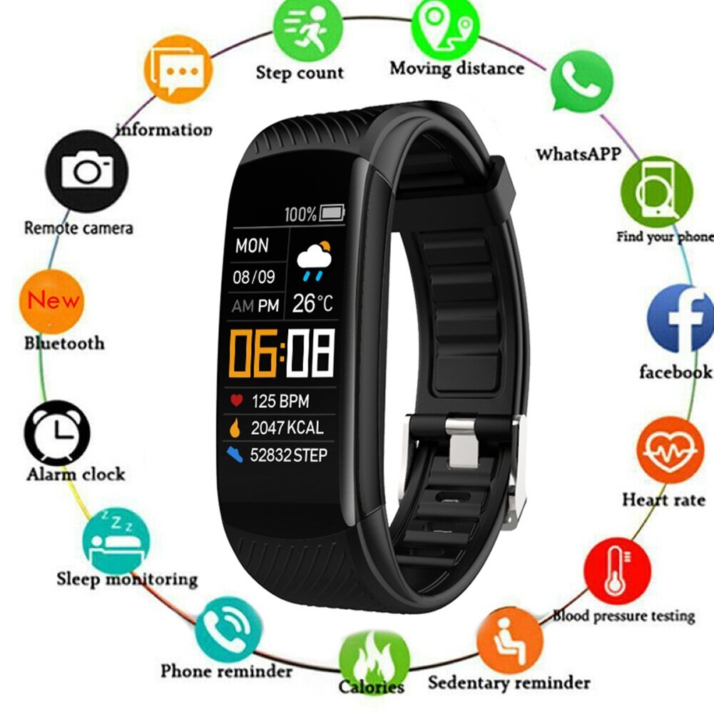 Máy Theo Dõi Giấc Ngủ Nhịp Tim Chống Nước Bluetooth C5S Thể Dục Thể Thao Thông Minh BraceletC5S Thông Minh Ban Nhạc Màu Sắc Màn Hình Tập Thể Dục Tracker, Đồng Hồ Đeo Tay Thể Thao Theo Dõi Nhịp Tim Đồng Hồ Thông Minh Chống Nước Ip67 Thể Thao Bluetooth