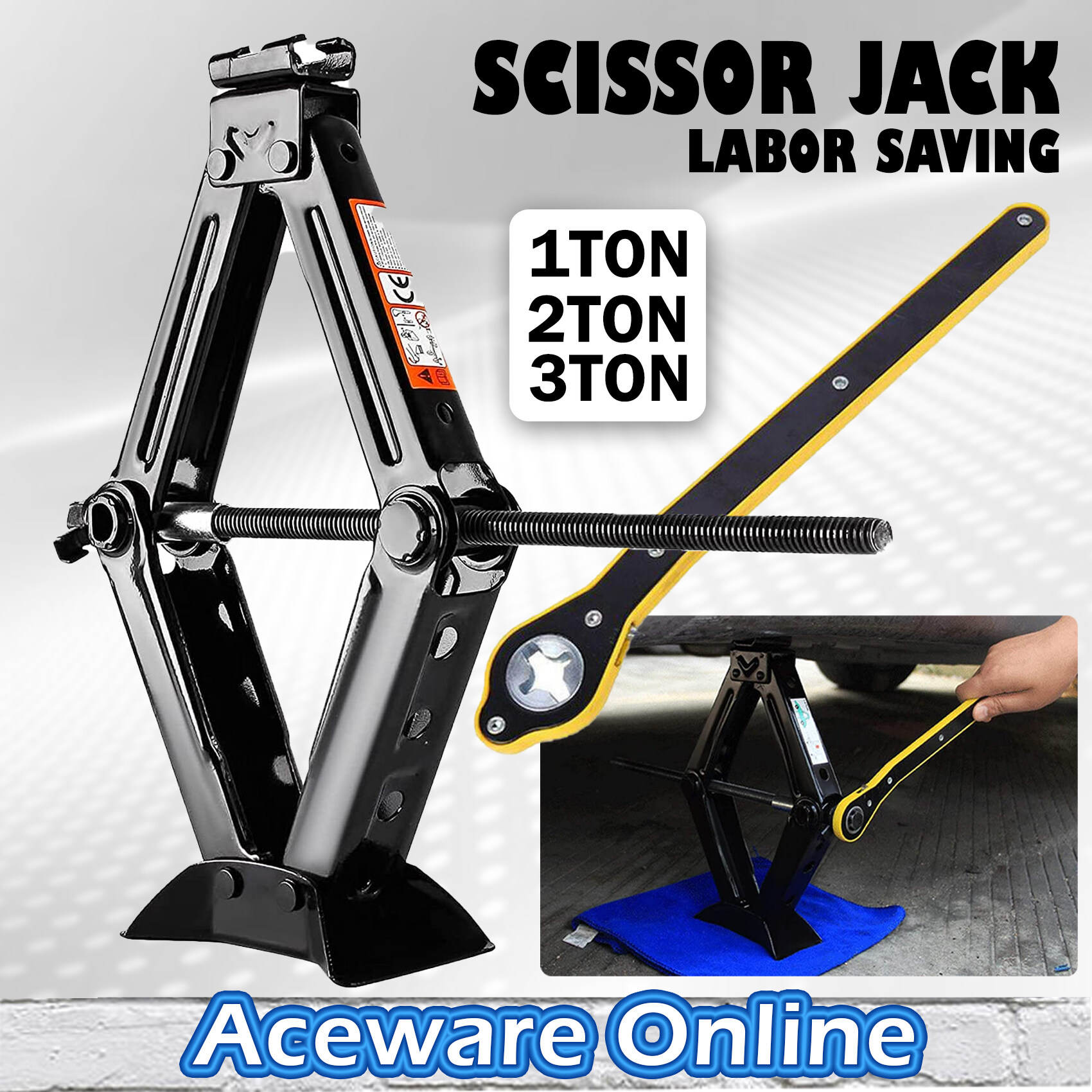 Manual Scissors Jack Car Heavy Duty Car Jack Kereta Jack Tayar Jek