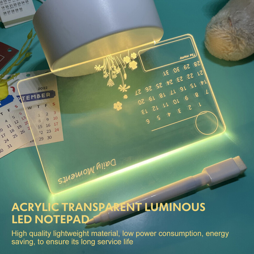 Creative Note Board Led Night Light Usb Message Board Holiday Light With Pen Desktop Small Table Lamp