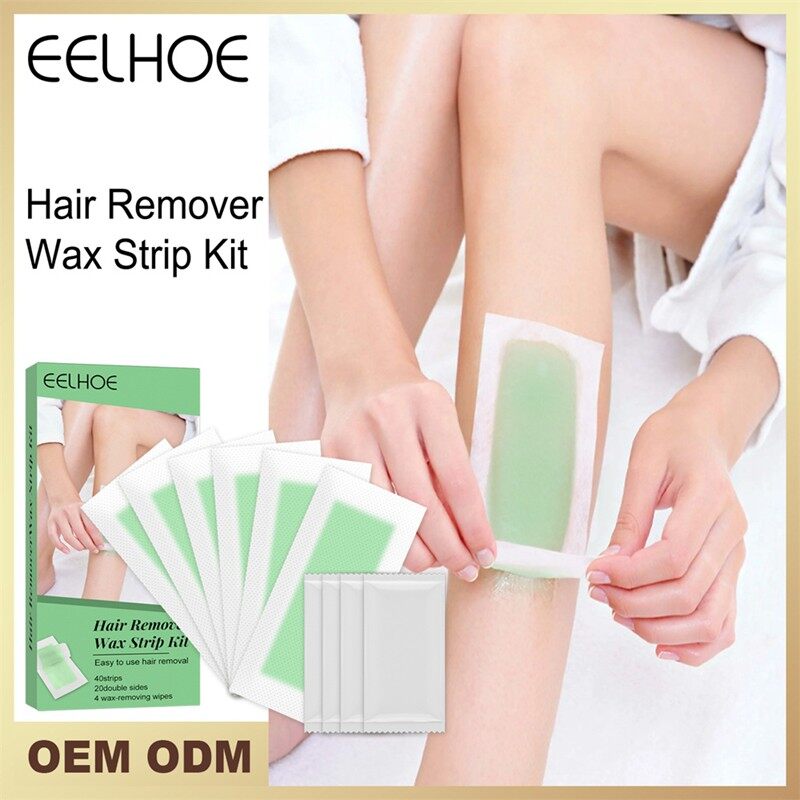Maffick eelcurrent 40 sides hair removal wax strips smooth hair removal leg hair removal gentle and easy to carry green
