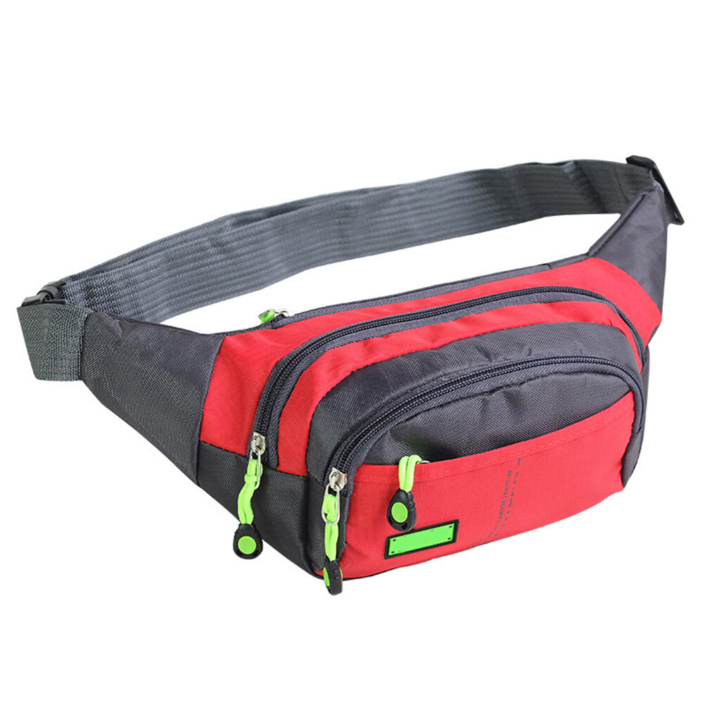 Waterproof Sport Waist Pack Bags Lightweight Fanny Pack Zipper Pockets ...