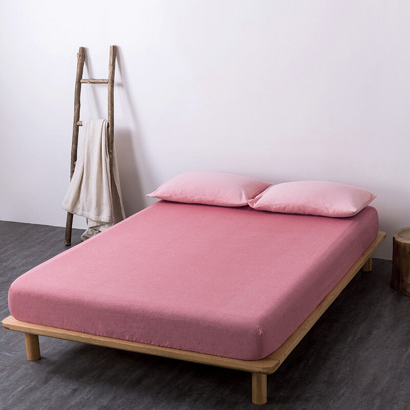 1 Ga Trải Giường Bằng Cotton Trơn Vừa Vặn Cỡ Queen King
