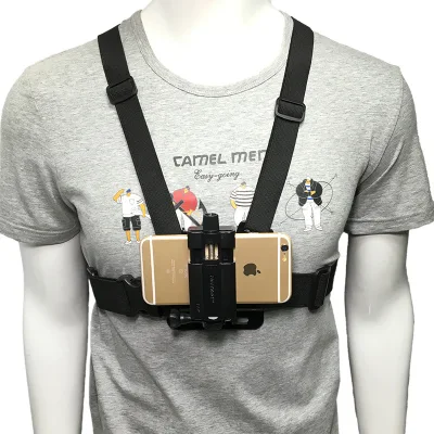 Mobile Phone Chest Mount Harness Strap Holder Cell Phone Clip Action Camera for Samsung iPhone Plus etc