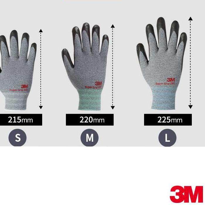 3M Super Grip 200 Nitrile Palm Coated Assembly Mechanic Work Safety Gloves