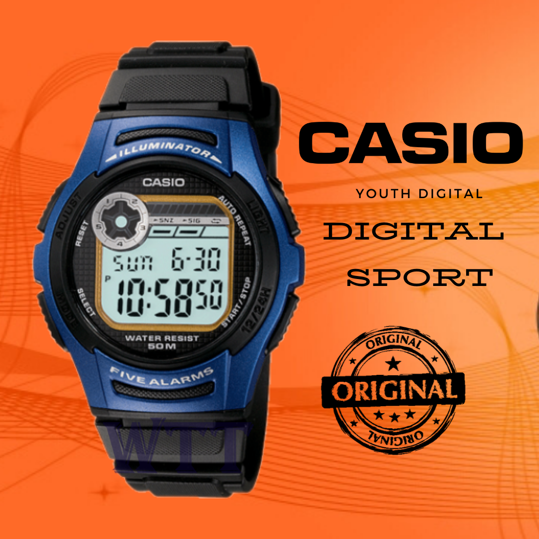 CASIO ORIGINAL W-213-2A DIGITAL STUDENT AND KIDS WATCH JAM TANGAN LELAKI CASIO  ORIGINAL CASIO WATCH FOR MEN ORIGINAL CASIO WATCH FOR MAN ORIGINAL JAM  TANGAN CASIO | Lazada