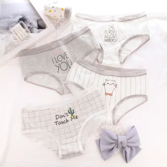 Panties 4pcs Teenage Cartoon Style Underpants Young Girl Briefs