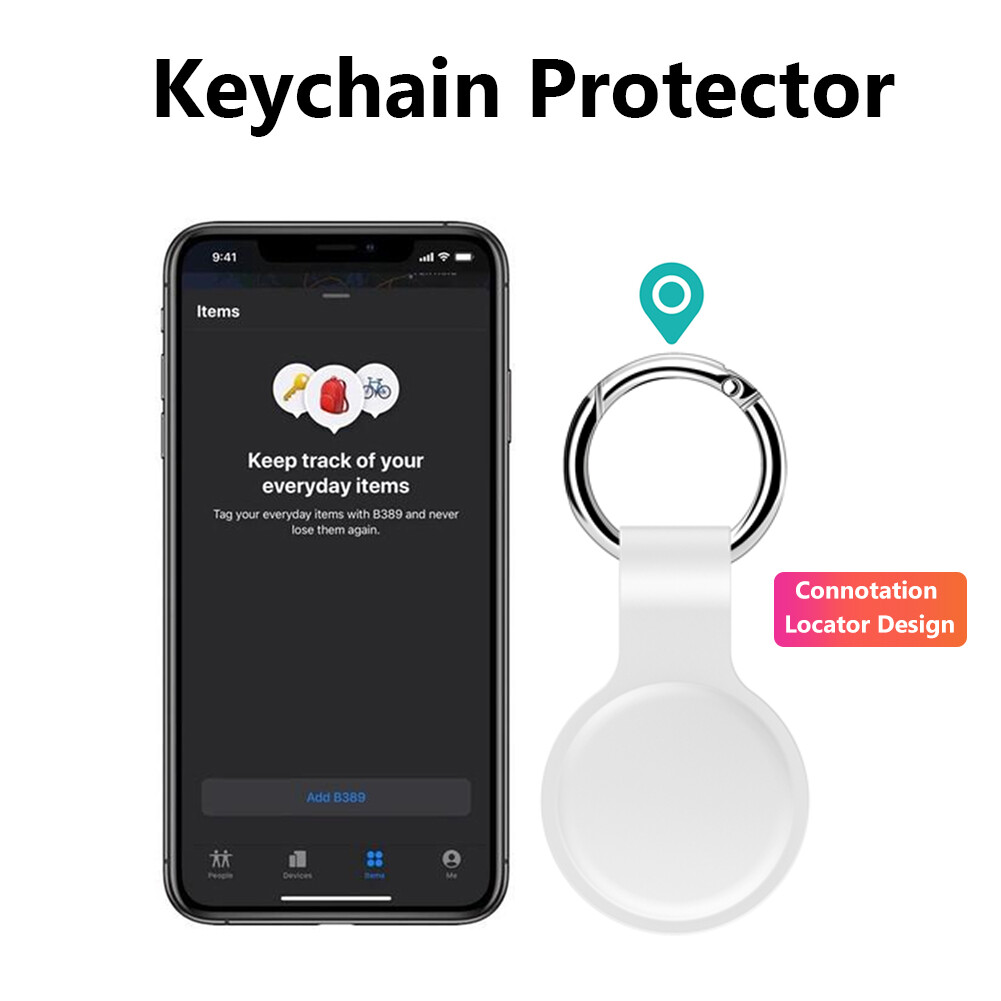 Portable Silicone Protective Cover with Keychain for Airtags Protective Case for Airtags