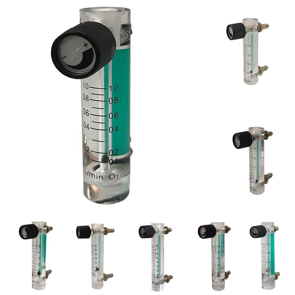 Baoblaze Adjustable Flow Meter 1-15LPM Gas Flowmeter for Oxygen Air Gas Conectrator