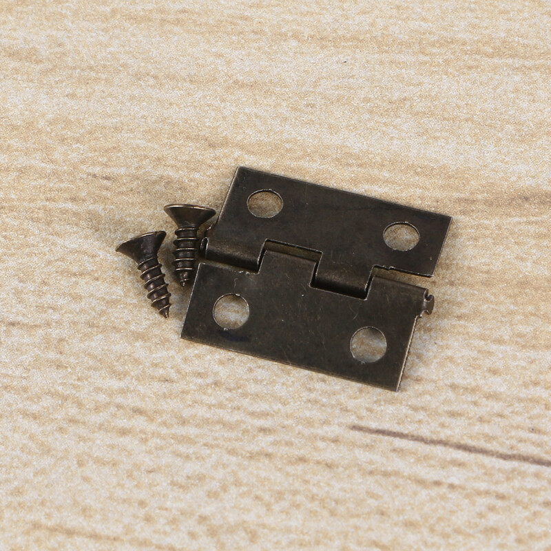 250pcs Metal Hinge with Screws Useful Small Self Closing Hinges Spring Hinge Automatic Hinges for Jewelry Box Wooden Box