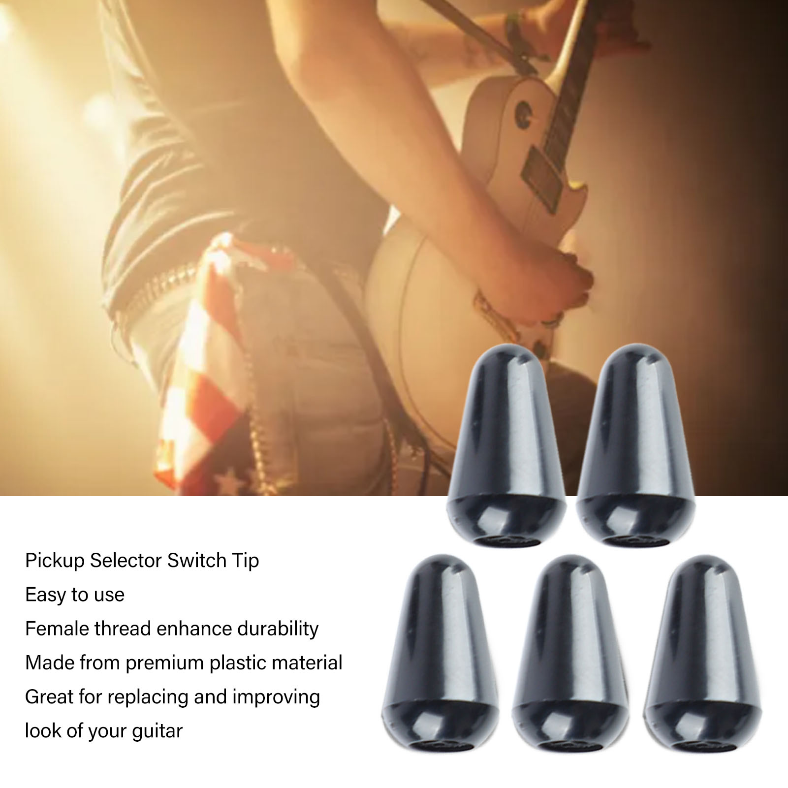 3 Way 5 Way Switch Cap Female Thread Replacement Portable Pickup Selector Switch Tip for Performance