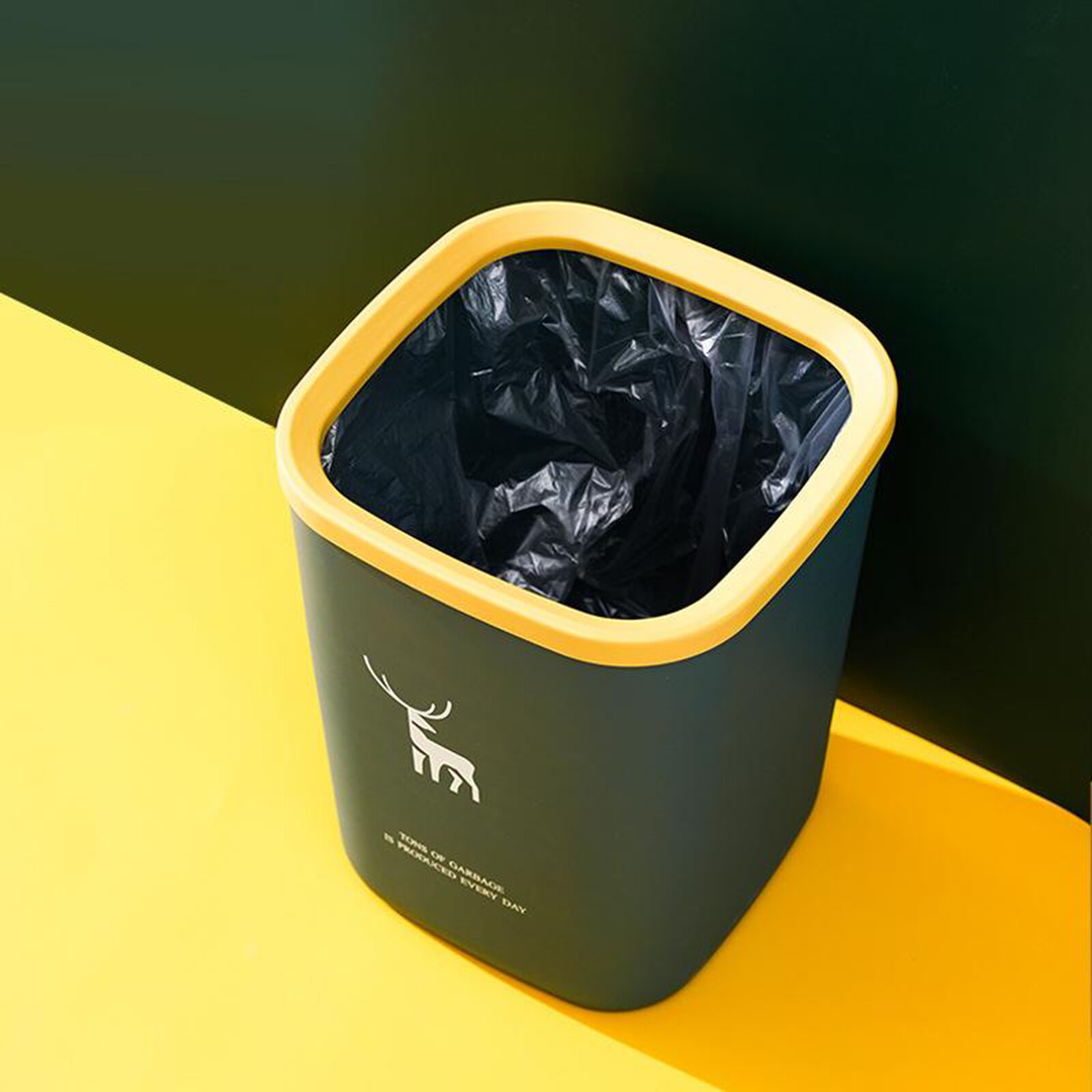 Baoblaze Plastic Rubbish Paper Waste Bin Home Office Bedroom Trash Can