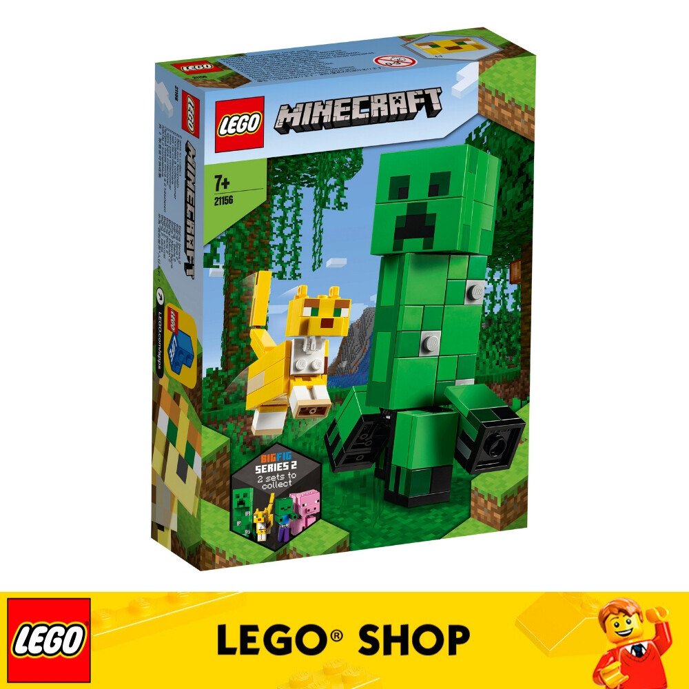 Lego minecraft bigfig creeper và ocelot - 21156 đồ chơi lắp ráp