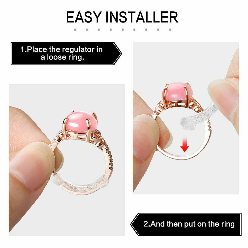 【PrettySet】 Vòng Đệm Điều Chỉnh Kích Cỡ Vô Hình Bằng Silicon 6 Kích Cỡ Vòng Đệm Thay Đổi Lò Xo Phù Hợp Với Mọi Loại Vòng