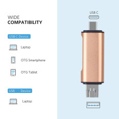 Đầu Đọc Thẻ OTG 5 Trong 1 Loại C Với Giao Diện USB Nữ Cho PC USB2.0 Đọc Bộ Chuyển Đổi Đầu Đọc Thẻ Nhớ TF Cho Máy Tính