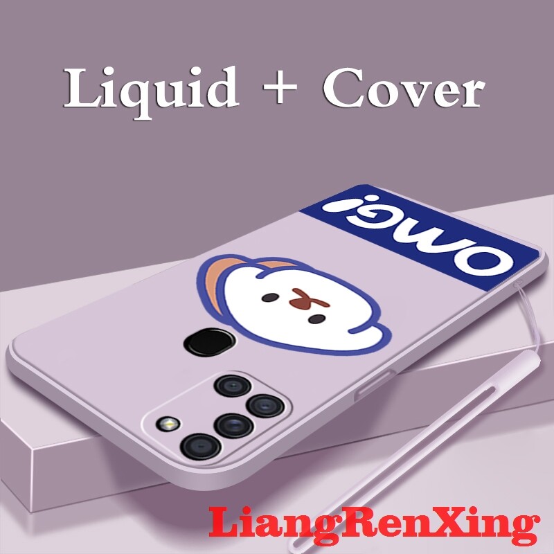Casing SAMSUNG a21s phone case Softcase Liquid Silicone Protector Smooth shockproof Bumper Cover new design YTOMG01