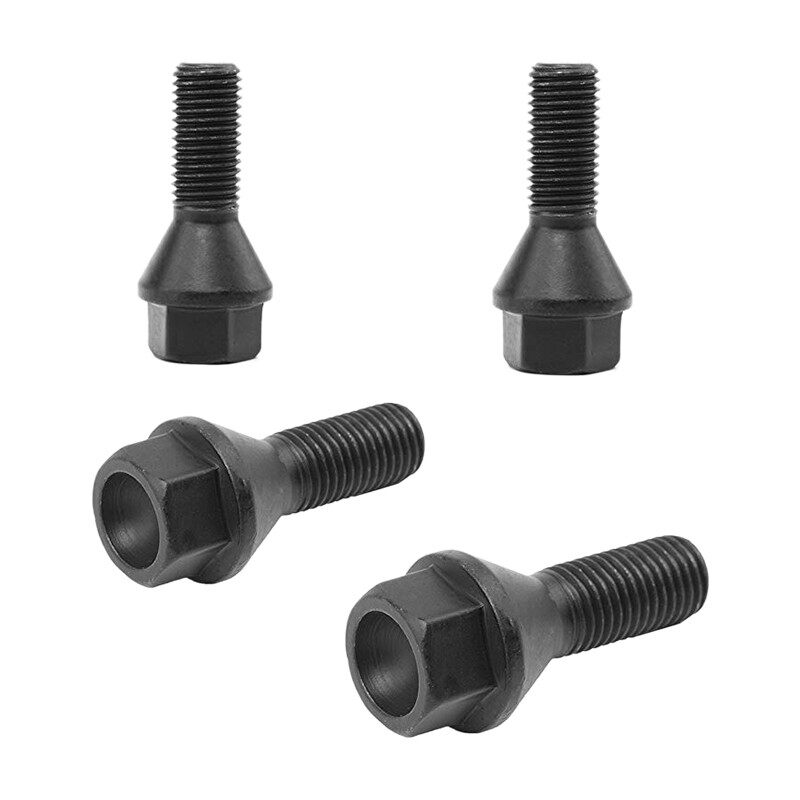 ZR [Còn Hàng] 4 Cái Bu Lông Đai Ốc Bánh Xe Ô Tô Cho BMW E30 E36 E46 E60 E90 (Màu Đen)