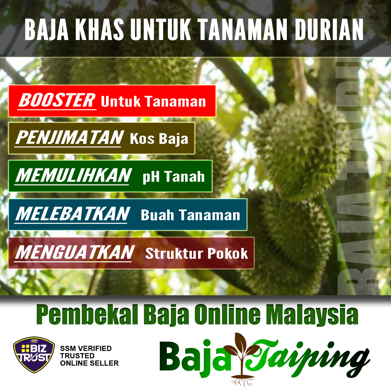 Baja Khas Untuk Tanaman Durian Lazada