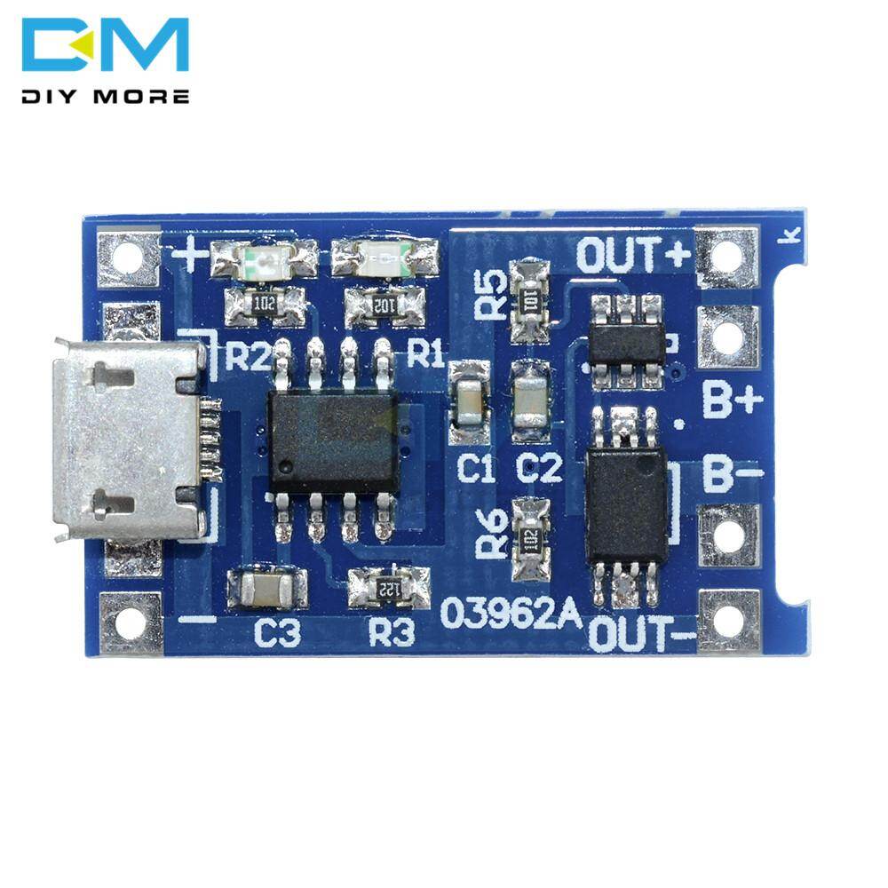 Original diymore Micro USB 5V 1A 18650 TC4056A Lithium Battery Charger Module Board With Protection Dual Function Indicator Power Supply