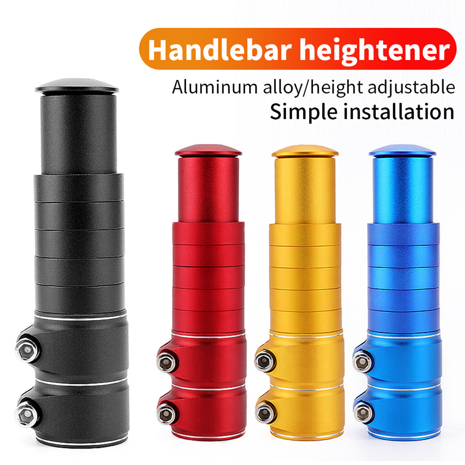 Honrane(Ready Stock) Bike Fork Stem Extender High Strength Aluminium Alloy Bicycle Handlebar Stem Riser with Spanner for Mountain Bike